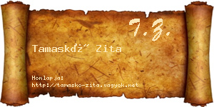 Tamaskó Zita névjegykártya